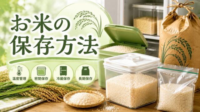 お米の保存方法を徹底解説｜常温・冷蔵・野菜室の使い分けと長持ちのコツ