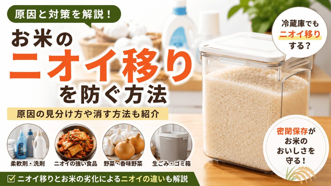 お米にニオイが移る原因は？消す方法と保存対策を解説