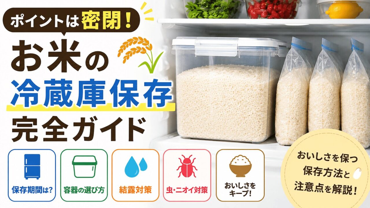 お米は冷蔵庫で保存する？保存期間や結露対策を解説