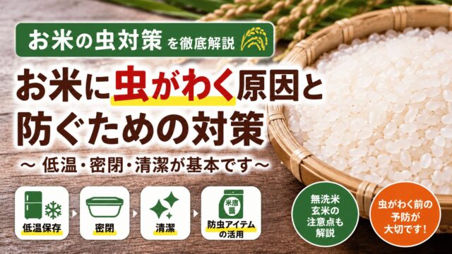 お米の虫対策を解説！虫がわく原因・予防方法・発生したときの対処法