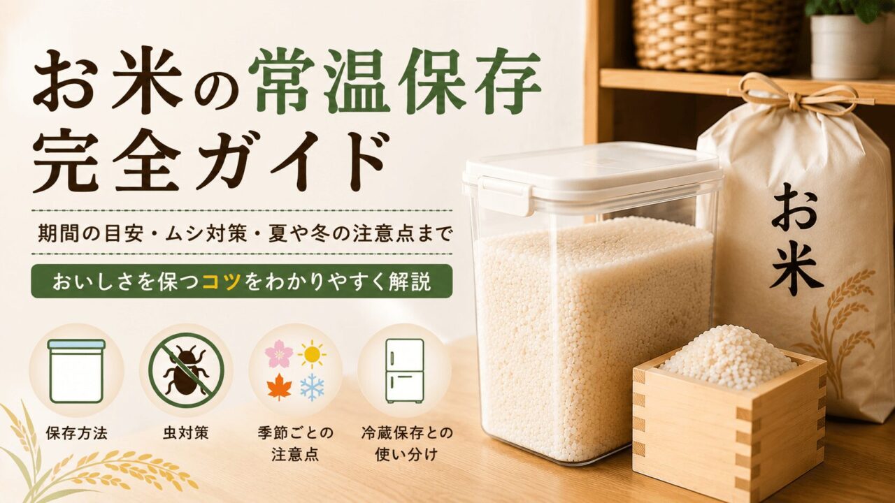 お米は常温保存できる？保存期間や夏・冬の保存方法を解説